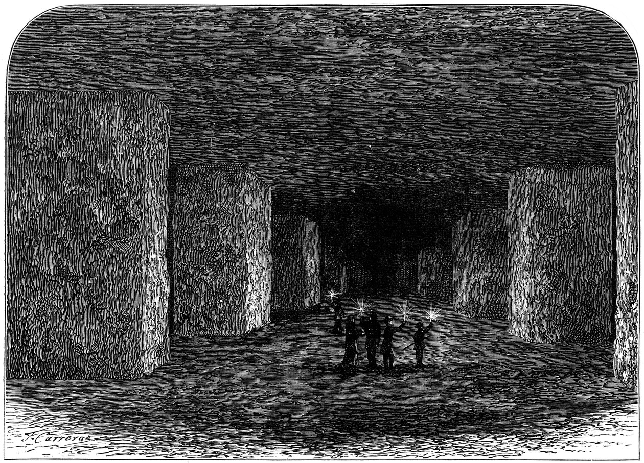 马斯顿盐矿的内部，英格兰柴郡诺斯威奇，c1880 作者 不明