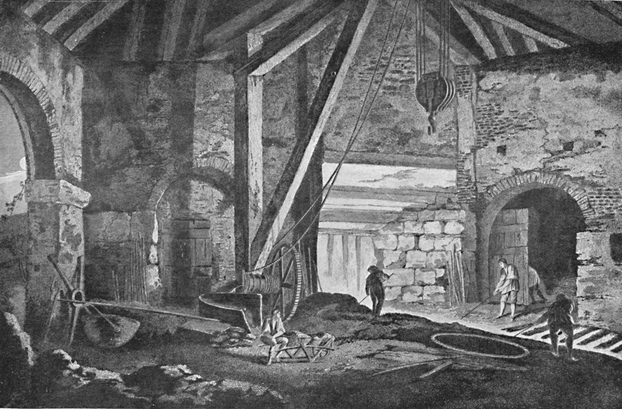1788年，萨罗普郡，布罗斯利的一座冶炼厂内部 作者 不明