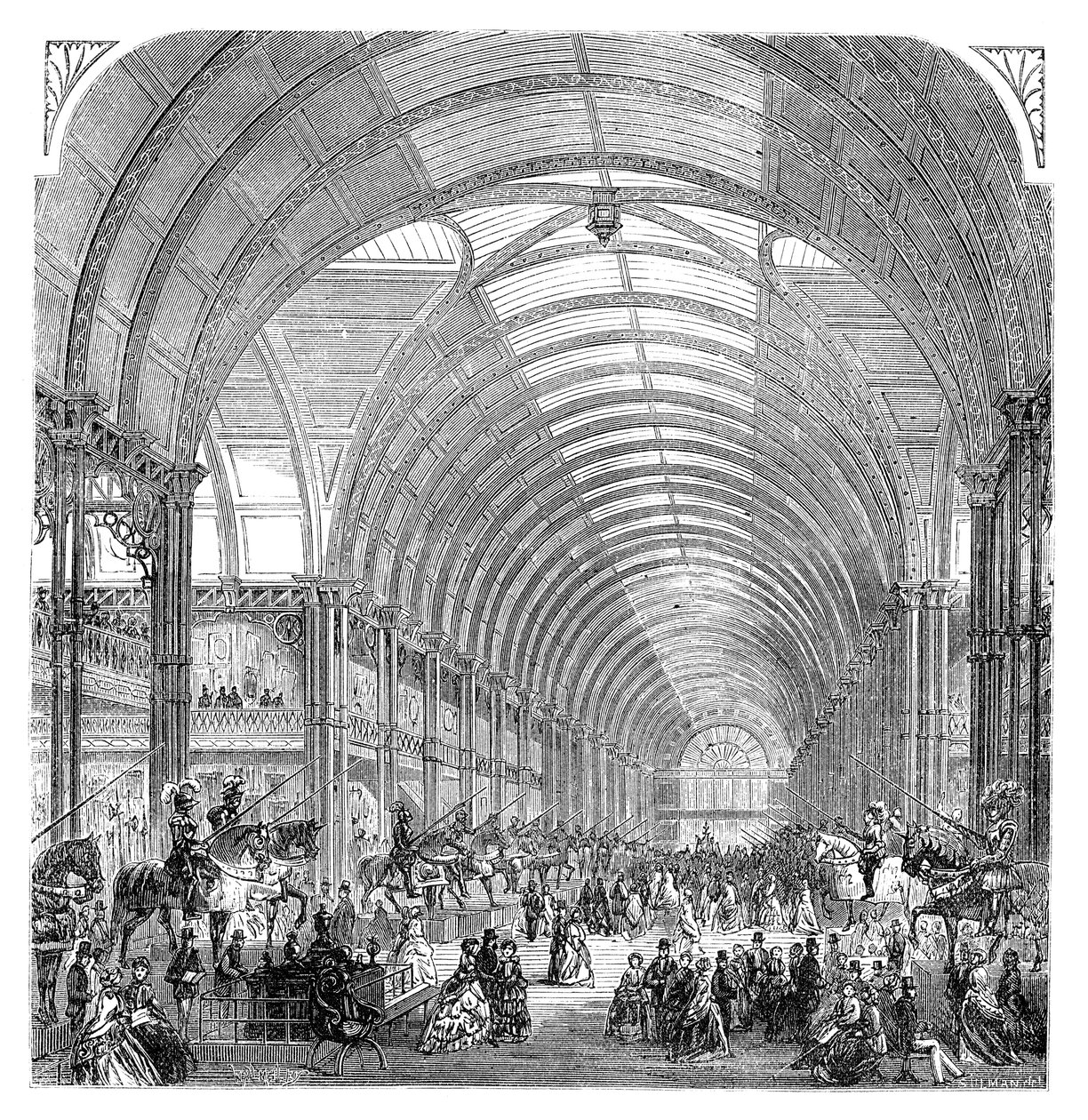 曼彻斯特展览的内部视图，1857年末 作者 不明