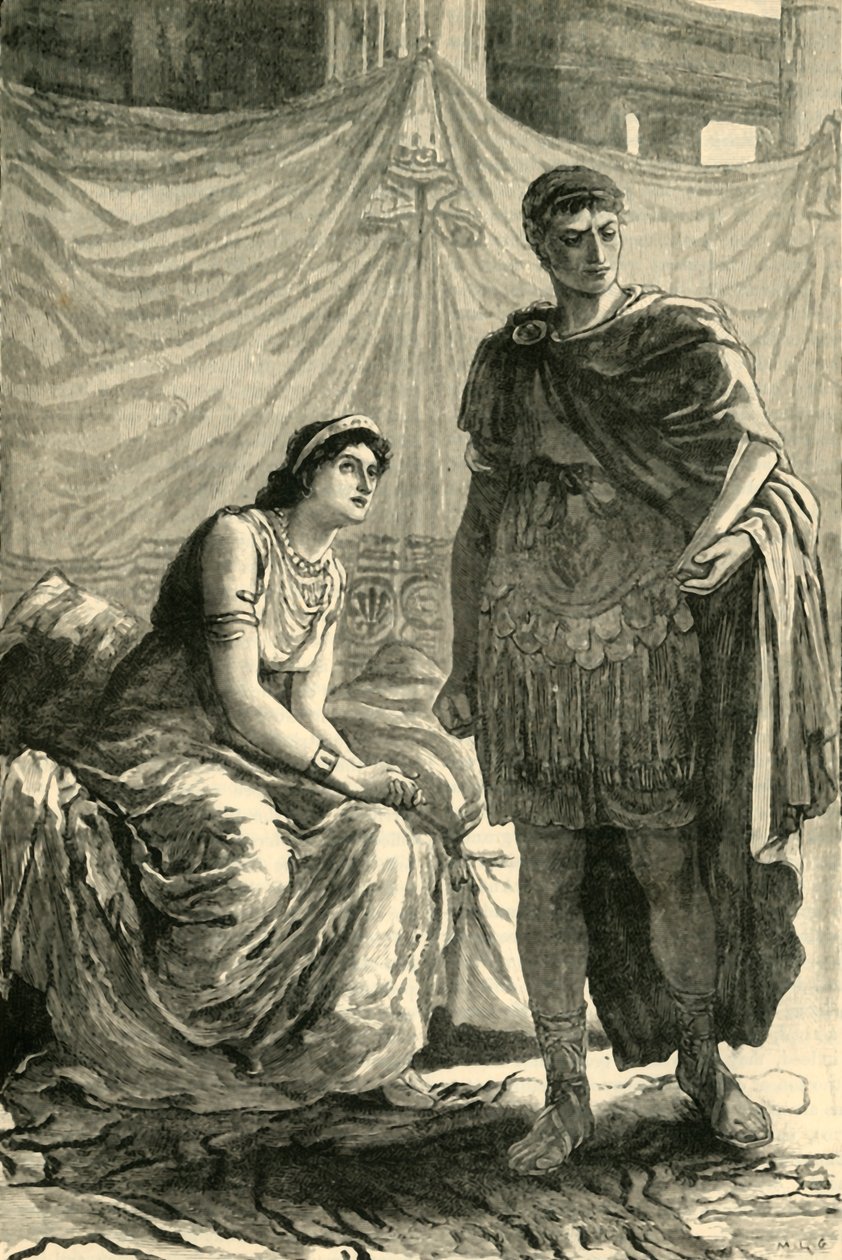 1890年在Octavian和Cleopatra之间进行的采访。 作者 不明
