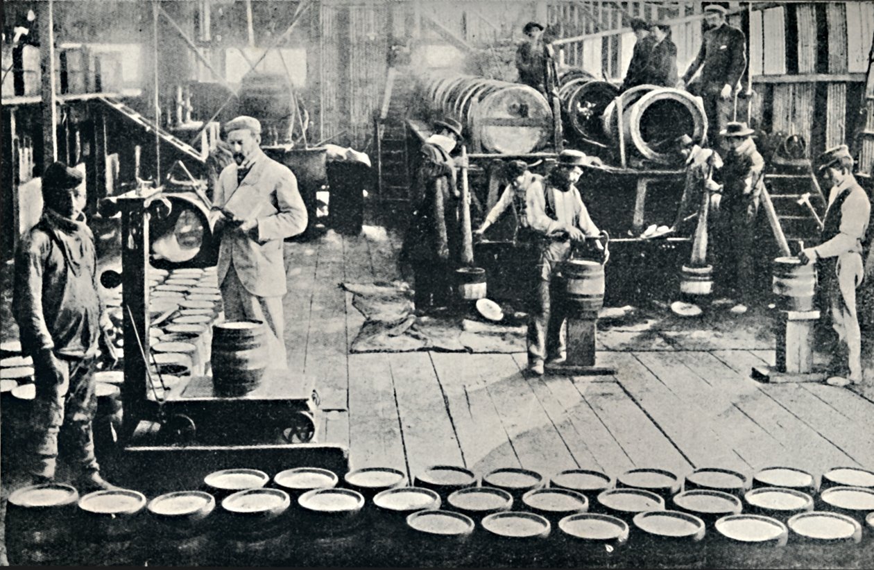 碘准备在塔拉帕卡的Salitreras装运，1911年 作者 不明