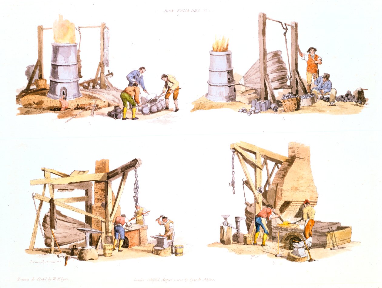 铸造厂，1802年 作者 不明