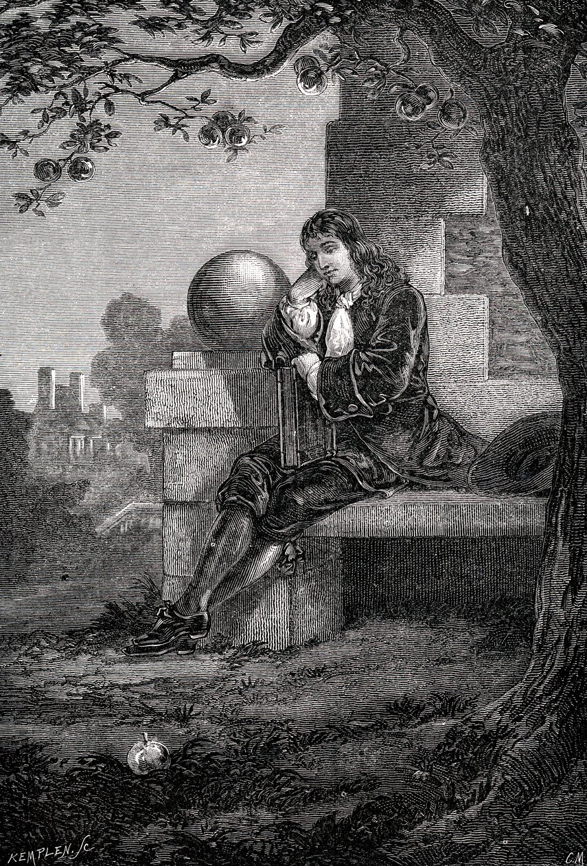 艾萨克·牛顿（Isaac Newton），英国科学家和数学家，十七世纪c1880 作者 不明