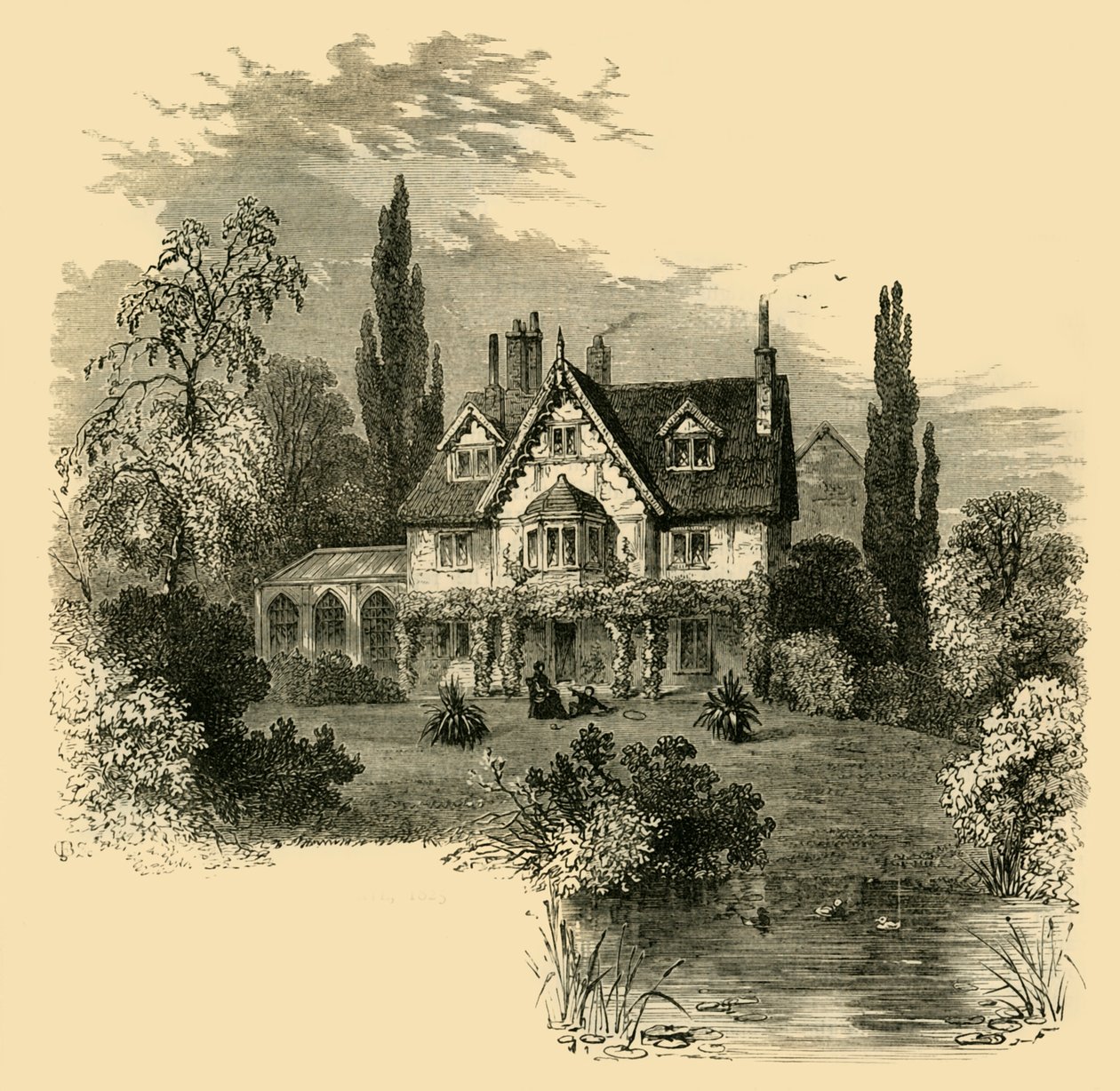 常春藤小屋，海格特，1825，c1876。 作者 不明