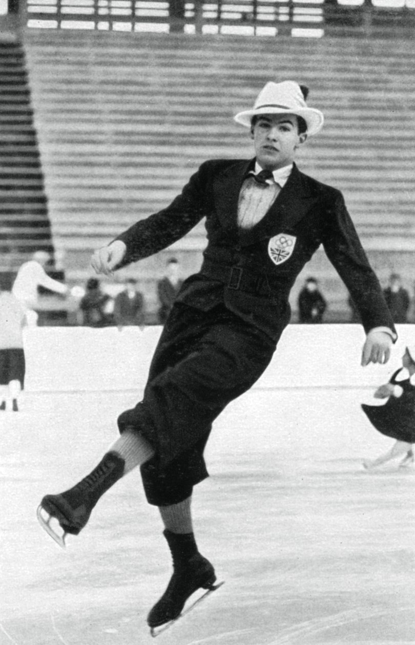 杰克·邓恩（Jack Dunn），英国花样滑冰运动员，冬季奥运会，德国加米许-帕坦克辛，1936年 作者 不明