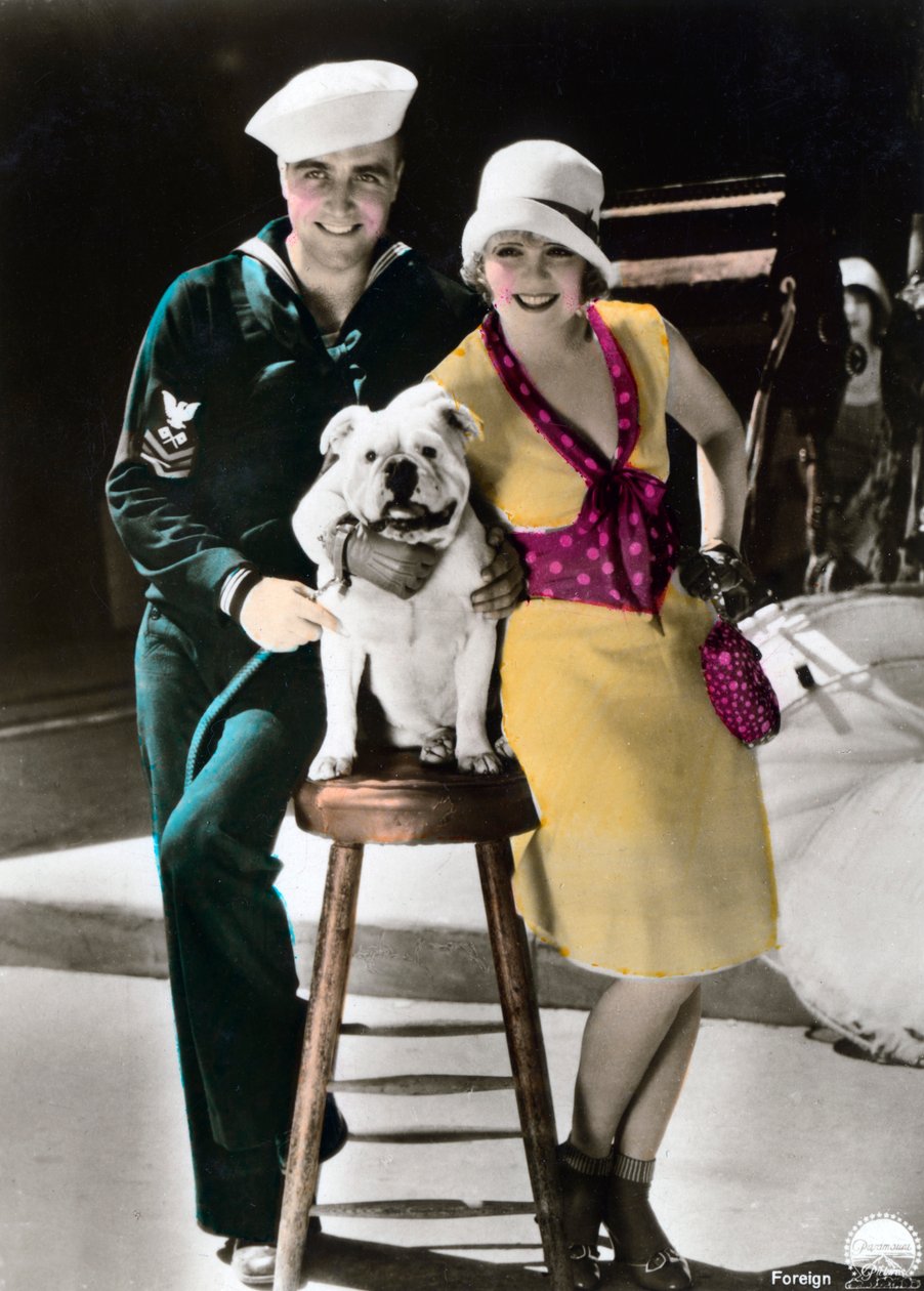 詹姆斯·霍尔（James Hall）1900-1940和克拉拉·鲍尔（Clara Bow）1905-1965，美国演员，二十世纪 作者 不明