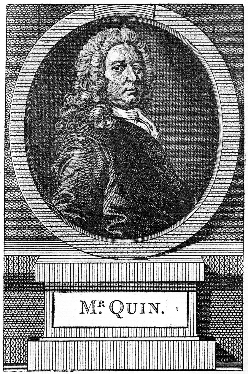 詹姆斯·奎因（James Quin），18世纪英国演员，1886年 作者 不明