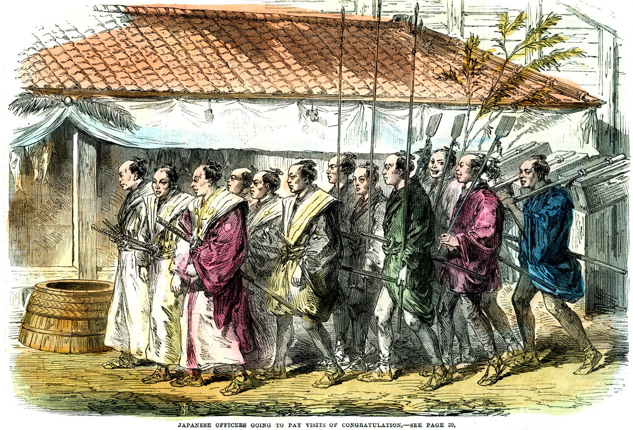 1865年日本军官要去祝贺日本 作者 不明