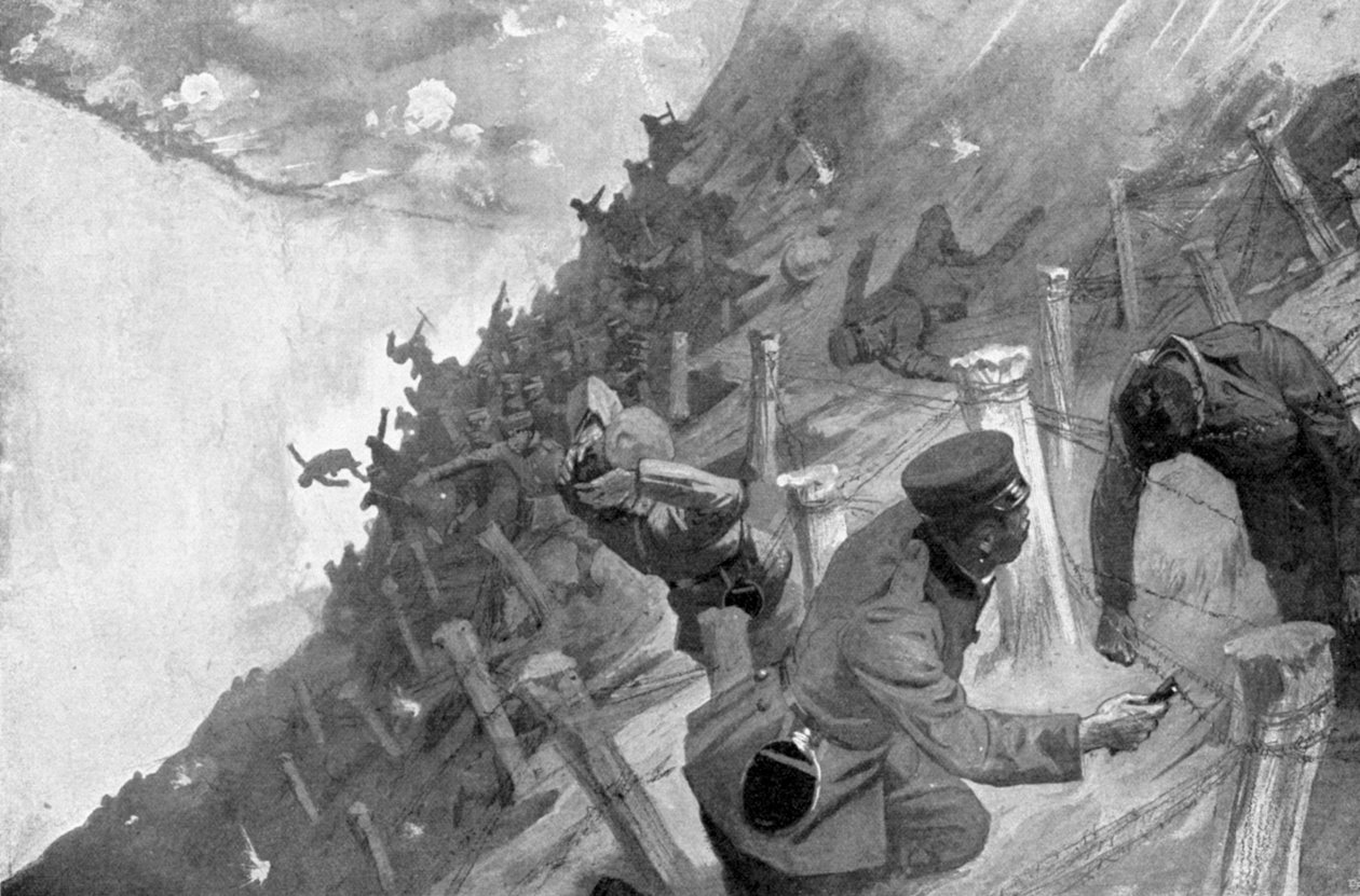 1904年日俄战争，日军屠杀穿越俄罗斯铁丝网 作者 不明
