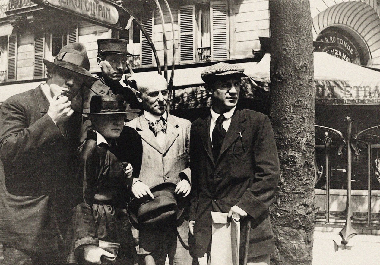 Jean Cocteau, Manuel Ortiz de Zárate, Henri-Pierre Roché, Marie Vassilieff, Max..., 1916. 作者 不明