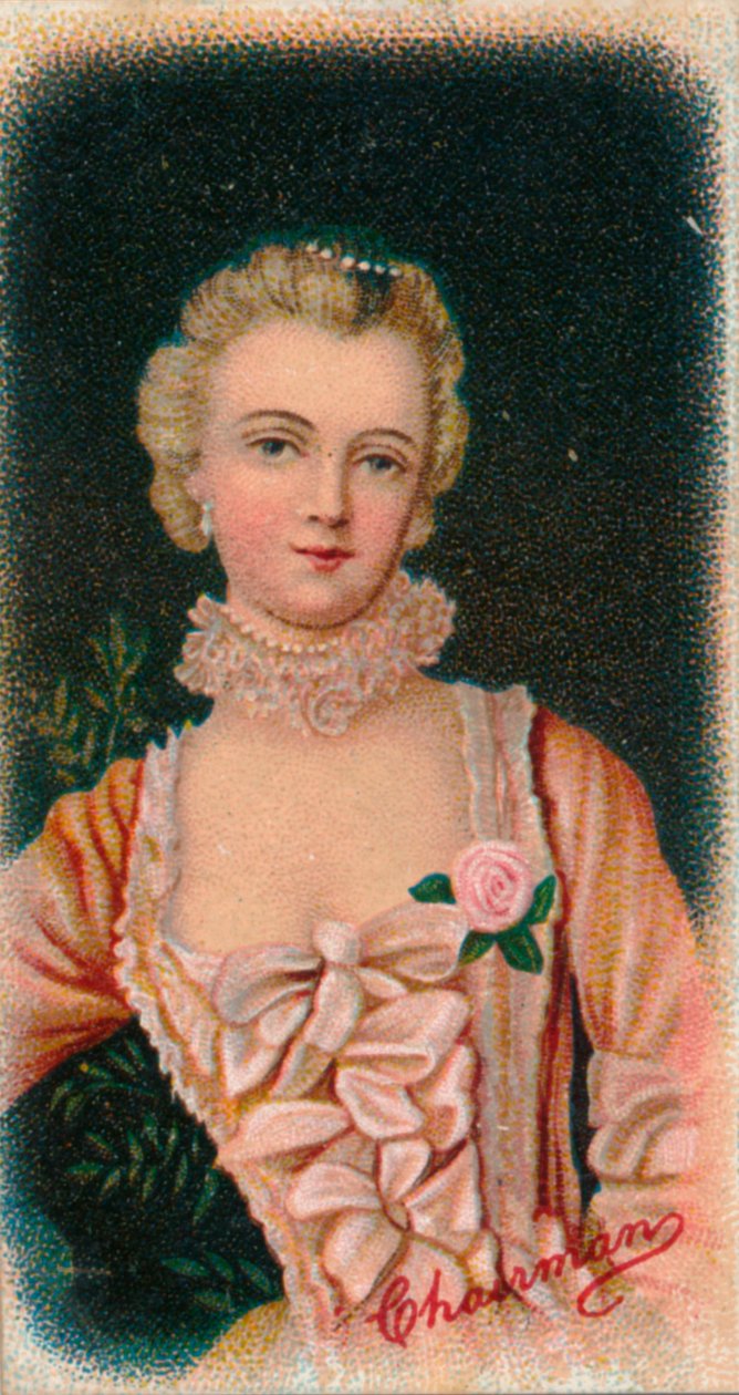 珍妮·安托瓦内特·泊松（Jeanne Antoinette Poisson），又名庞巴度夫人（Made Dame de Pompadour）1721-1764，1912年 作者 不明