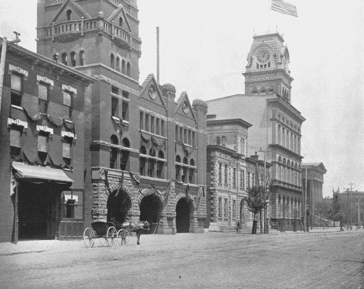 杰斐逊街（Jefferson Street），路易斯维尔，肯塔基州，美国，c1900。 作者 不明