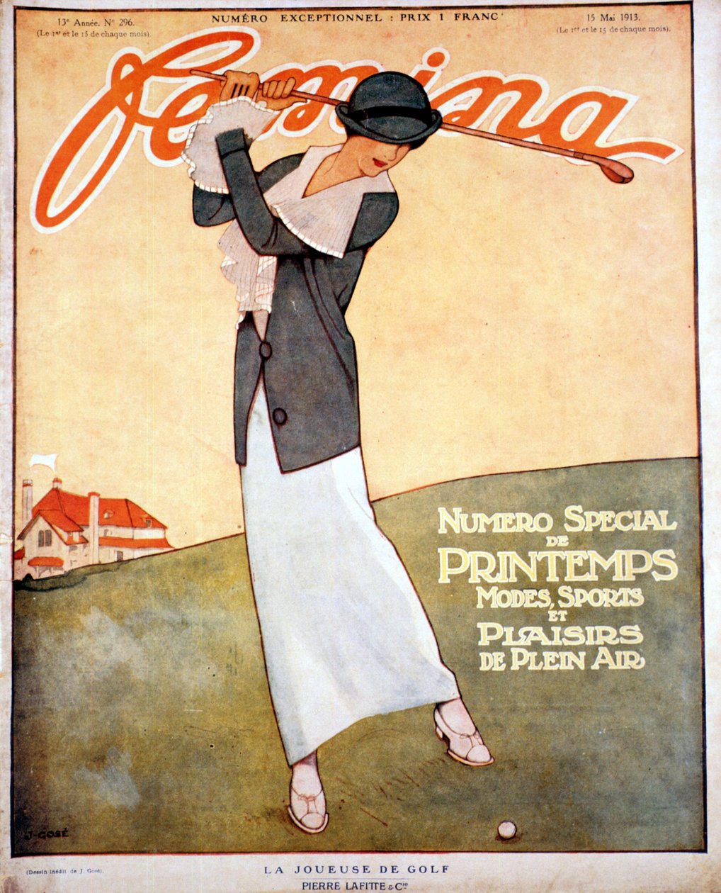Jemima，杂志封面，法国，1913年5月 作者 不明