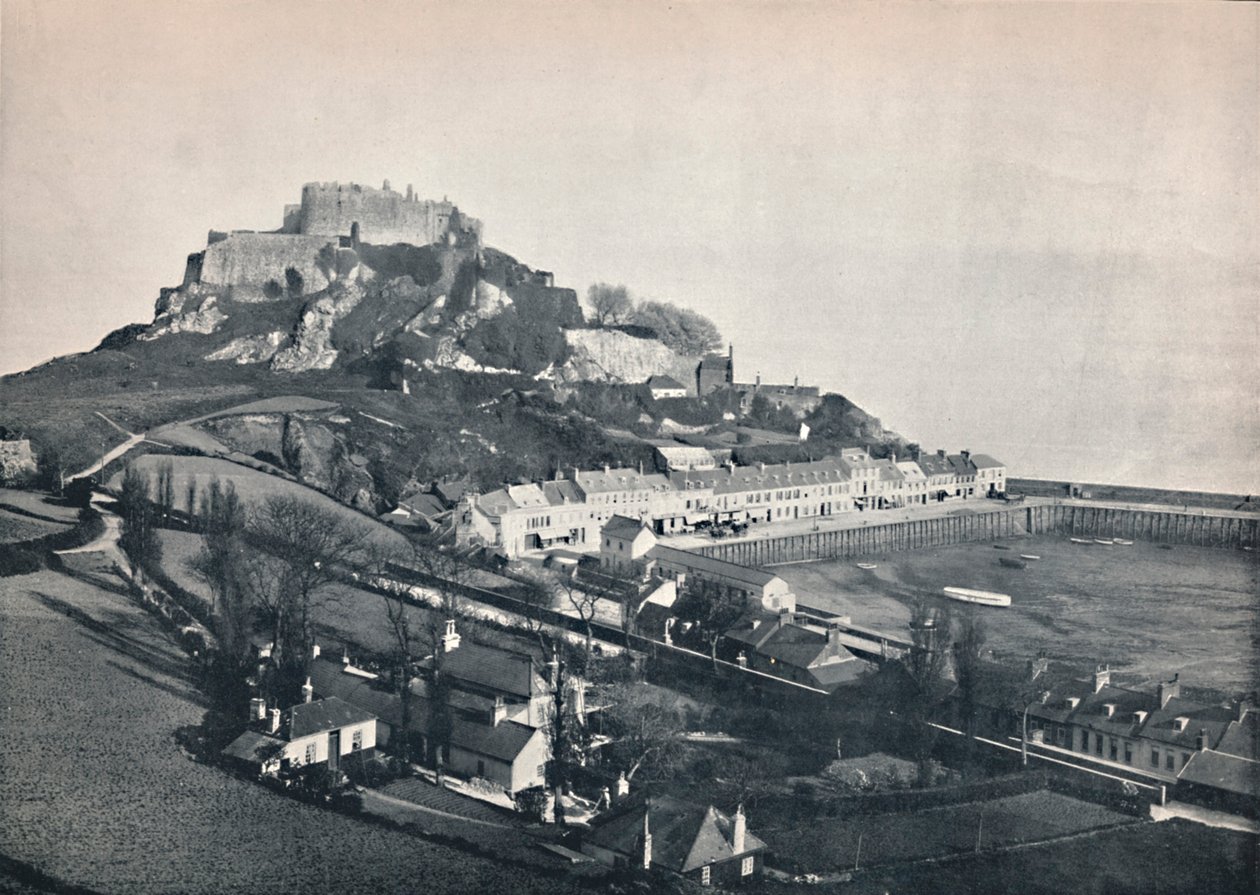 泽西岛-格雷（Gorey）和蒙格（Mont Orgueil）城堡，1895年 作者 不明