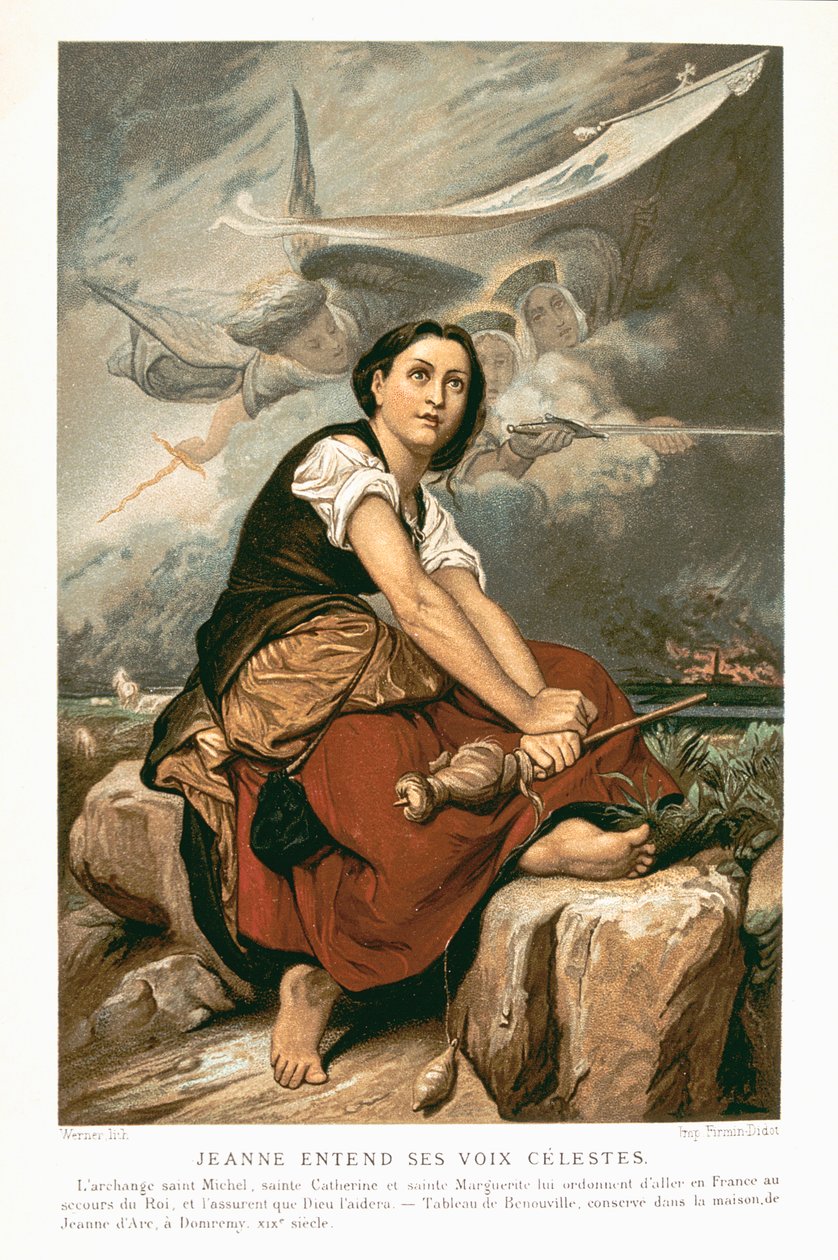 圣女贞德，奥尔良女仆，十五世纪法国爱国者和烈士，十九世纪中叶 作者 不明