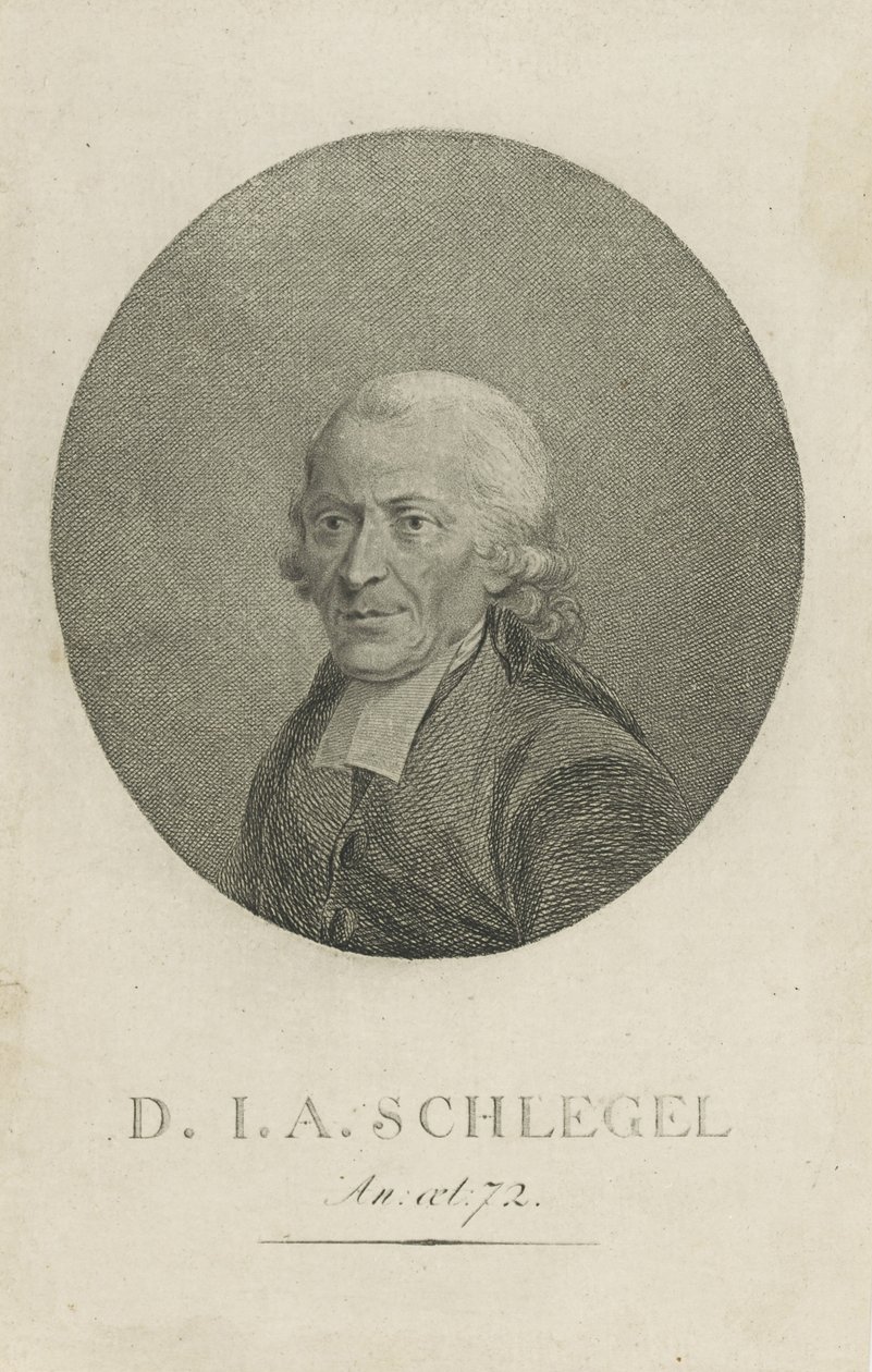Johann Adolf Schlegel 1721-1793，c。 1800。 作者 不明