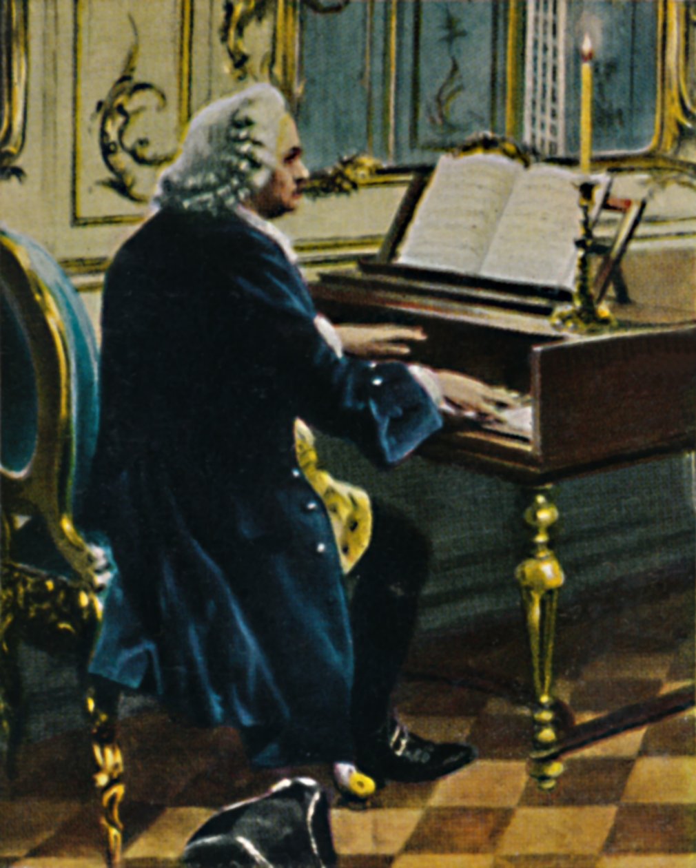 约翰·塞巴斯蒂安·巴赫（Johann Sebastian Bach）1685-1750年。 -摘自卡尔·罗林（CarlRöhling）1934年的画作。 作者 不明