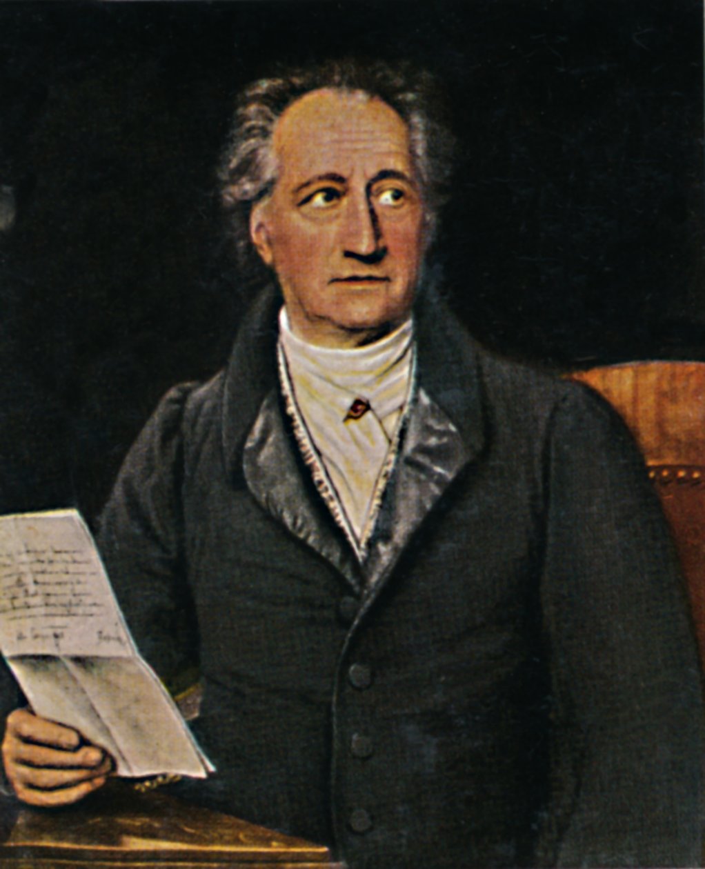 约翰·沃尔夫冈·冯·歌德（Johann Wolfgang von Goethe）1749-1832。 -JK Stieler绘画，1934年。 作者 不明