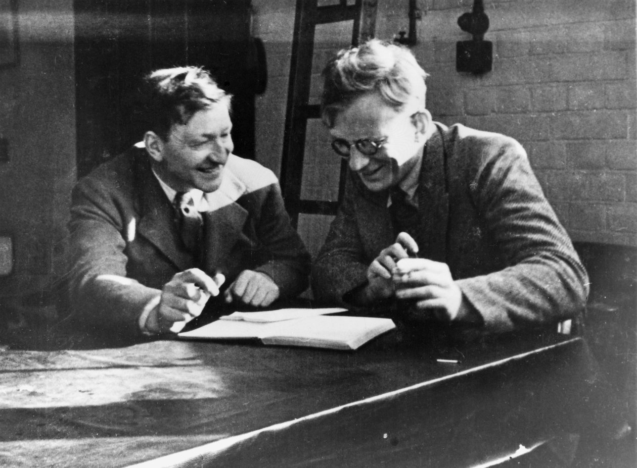 John Cockcroft和George Gamow，约1930年 作者 不明