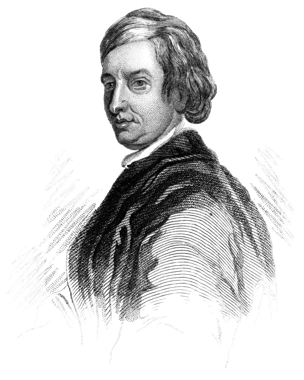 约翰·德莱顿（John Dryden），17世纪英国诗人，文学评论家和剧作家，c1850年 作者 不明