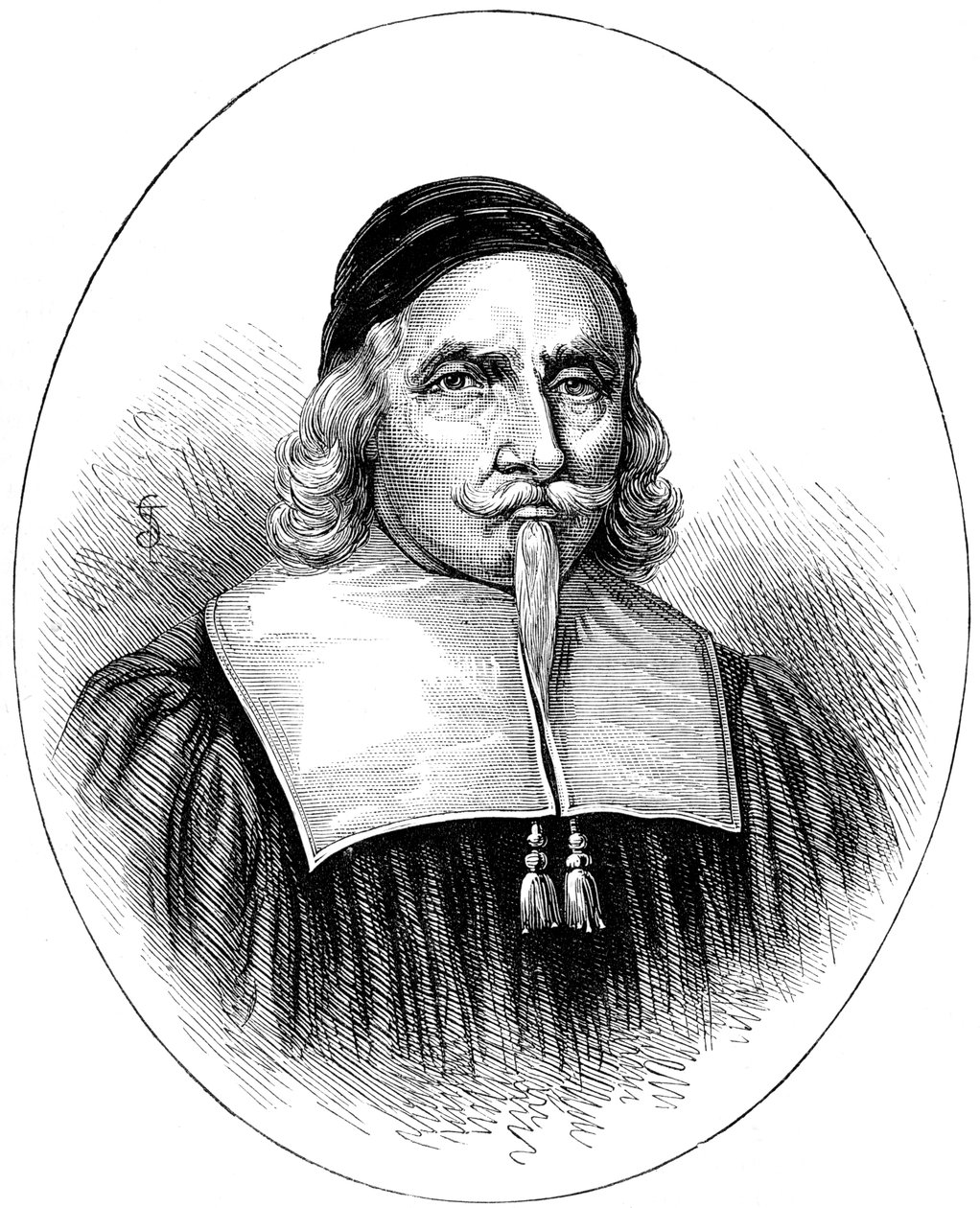 约翰·恩德科特（John Endecott），17世纪英国殖民州州长，美国地方行政官和士兵，大约在1880年 作者 不明