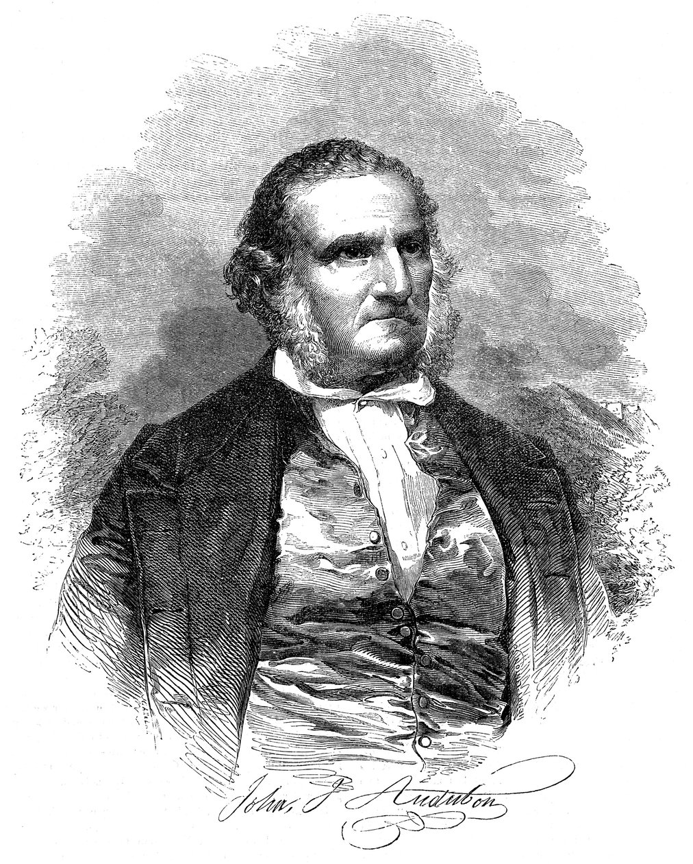 约翰·詹姆斯·奥杜邦（John James Audobon）1780-1851，美国鸟类学家和艺术家，1852年 作者 不明