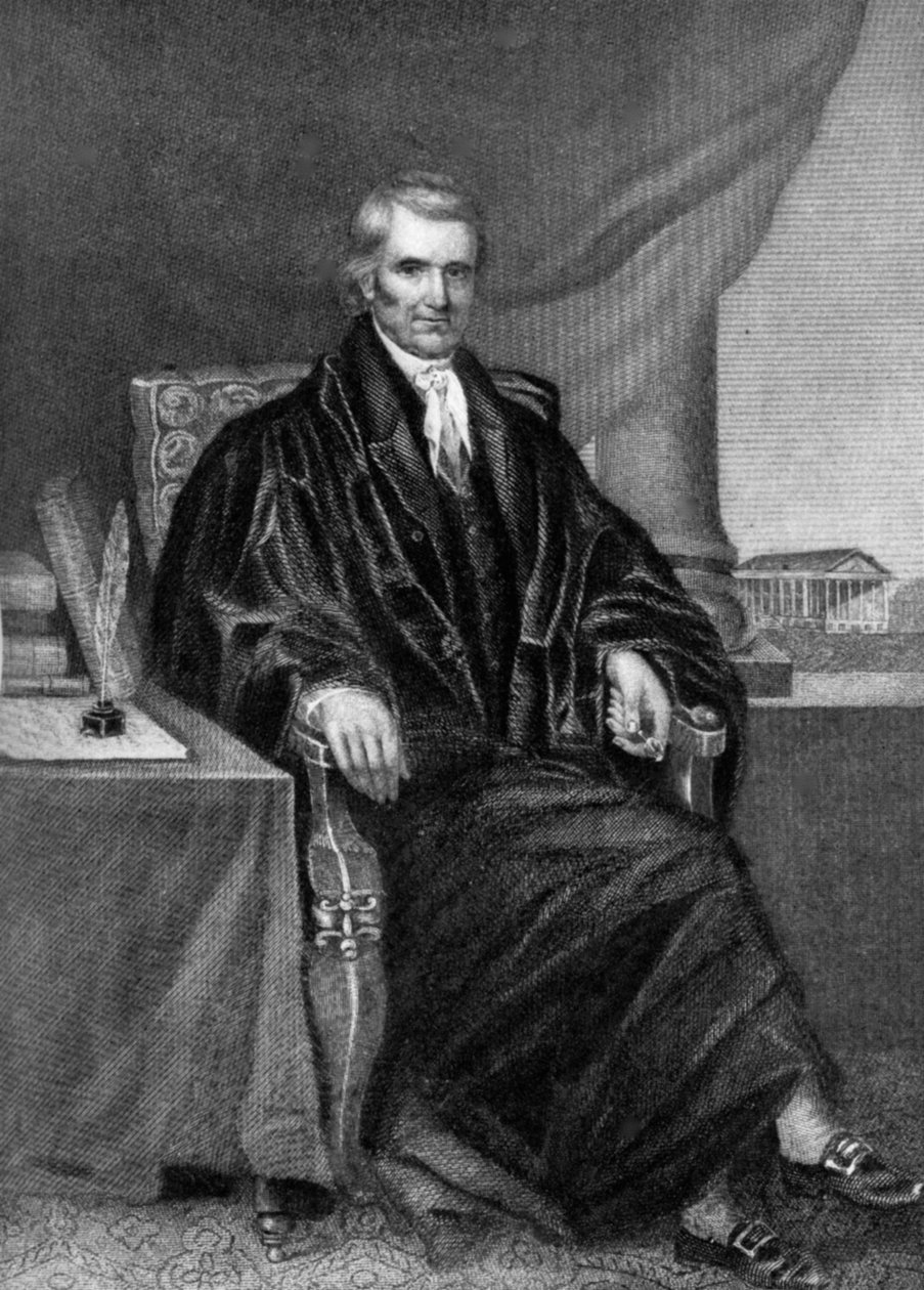 约翰·马歇尔（John Marshall）1755-1835年，美国政治家和法学家，19世纪，1908年 作者 不明