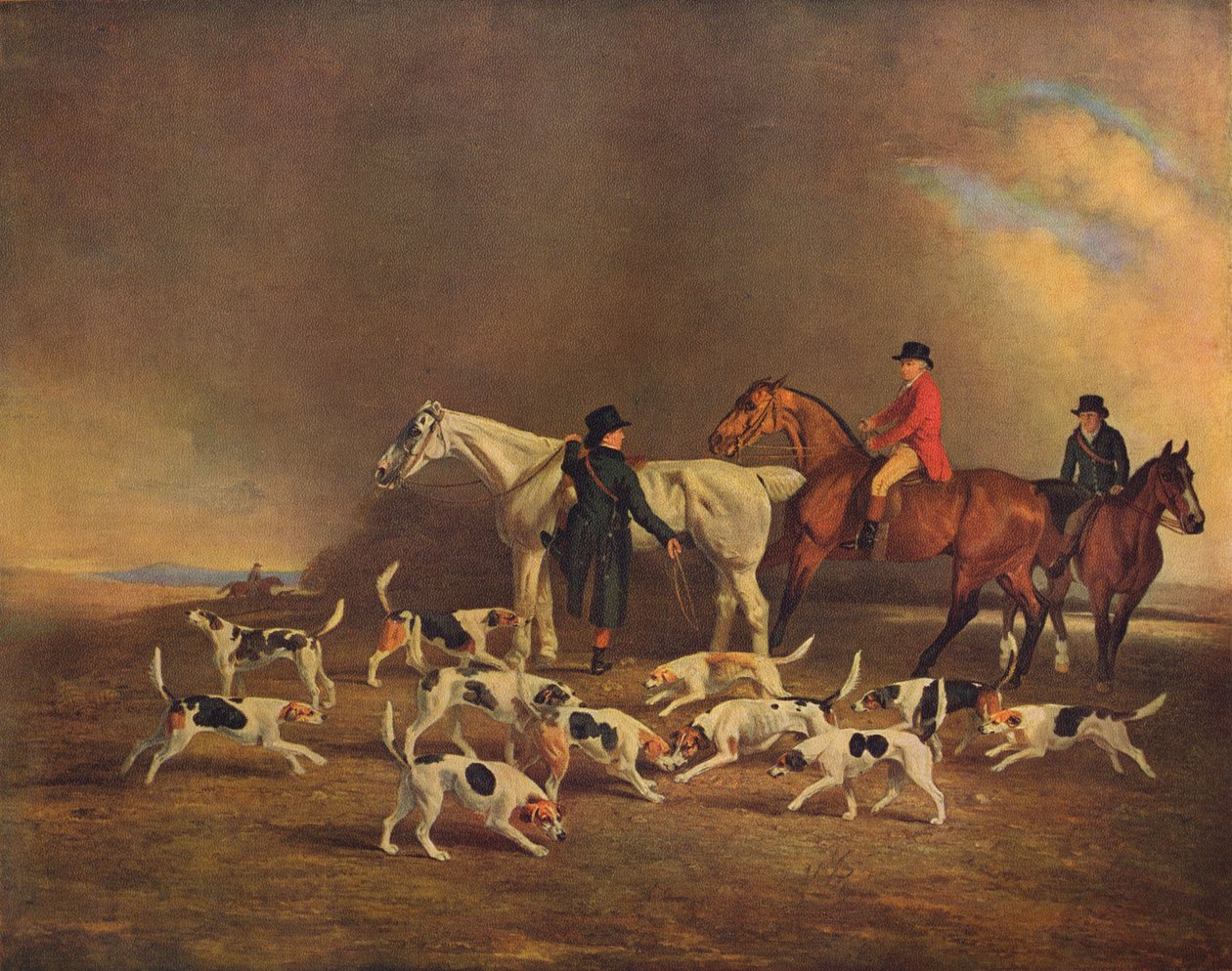 约翰·波勒特（John Powlett）和他的猎犬，约在18至19世纪，1929年 作者 不明