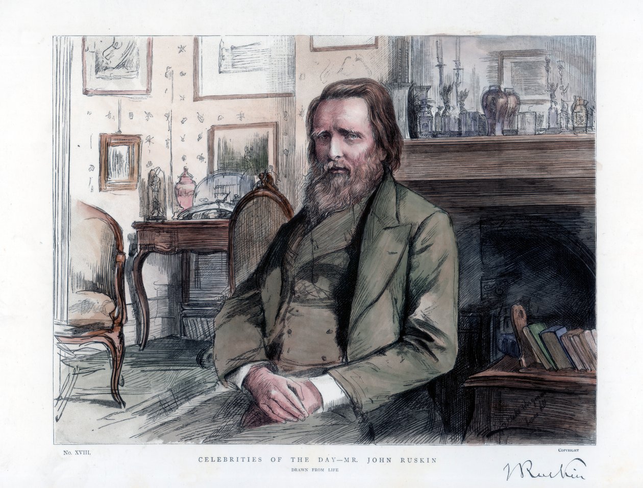约翰·拉斯金（John Ruskin）1819-1900，英国评论家，作家，诗人和画家，1886年 作者 不明