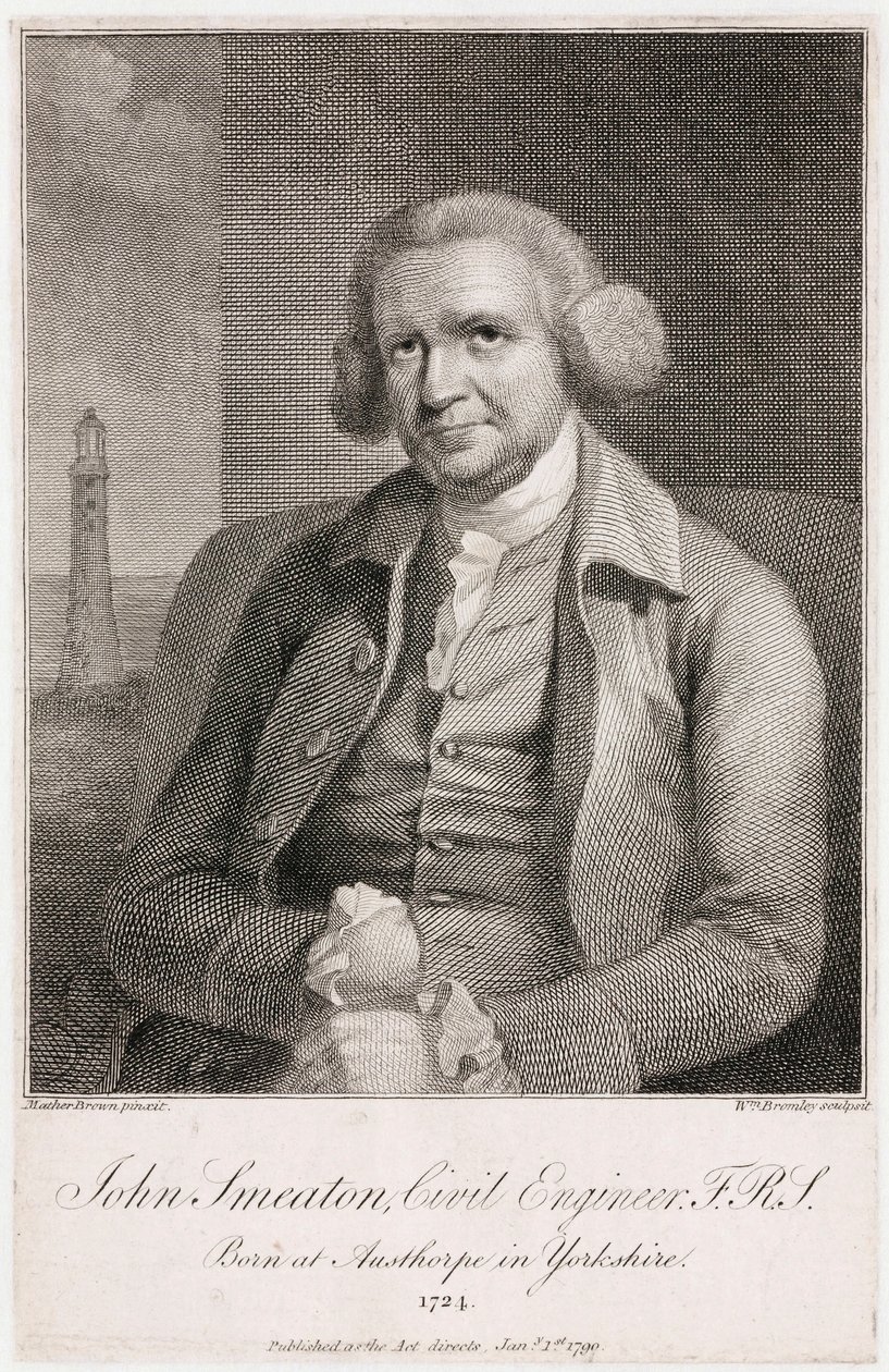 John Smeaton，英国机械和土木工程师，1780 年代 作者 不明