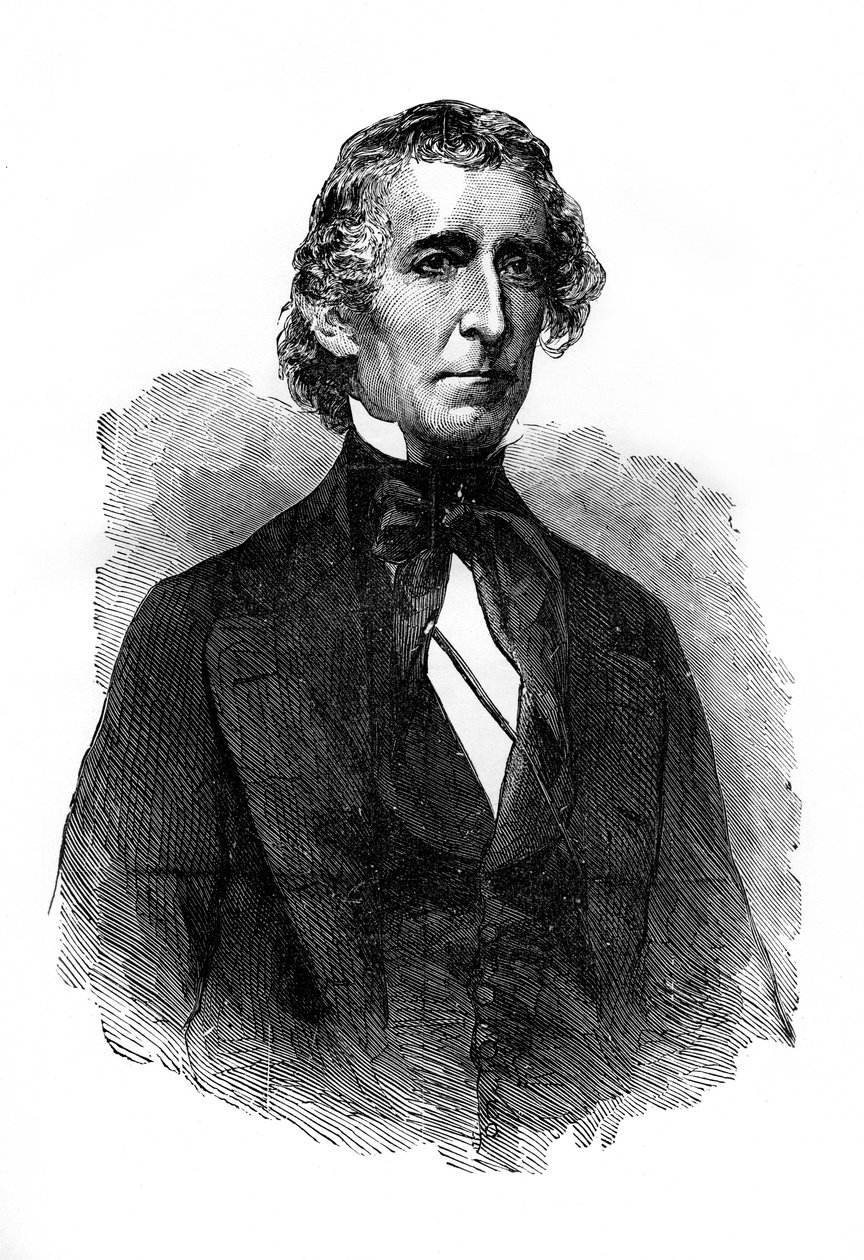 约翰·泰勒（John Tyler），美国第十任总统，1872年 作者 不明