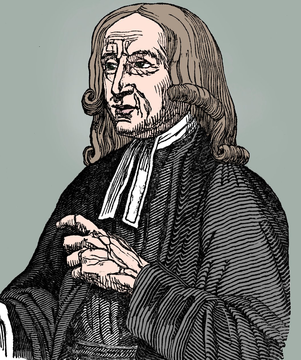 约翰·卫斯理（John Wesley），18世纪英国非循规蹈矩的传教士，1832年 作者 不明