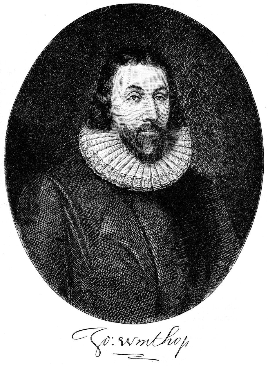 约翰·温思罗普（John Winthrop），17世纪c1880年在美国的英国清教徒定居者 作者 不明