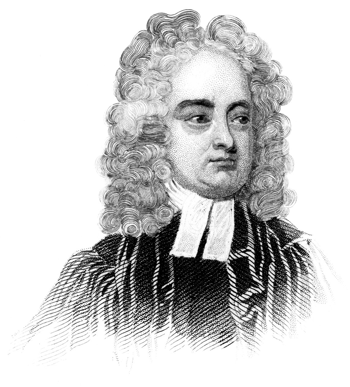 乔纳森·斯威夫特（Jonathan Swift），英裔爱尔兰牧师，讽刺作家，散文作家，政治小册子作者和诗人，c1850年 作者 不明