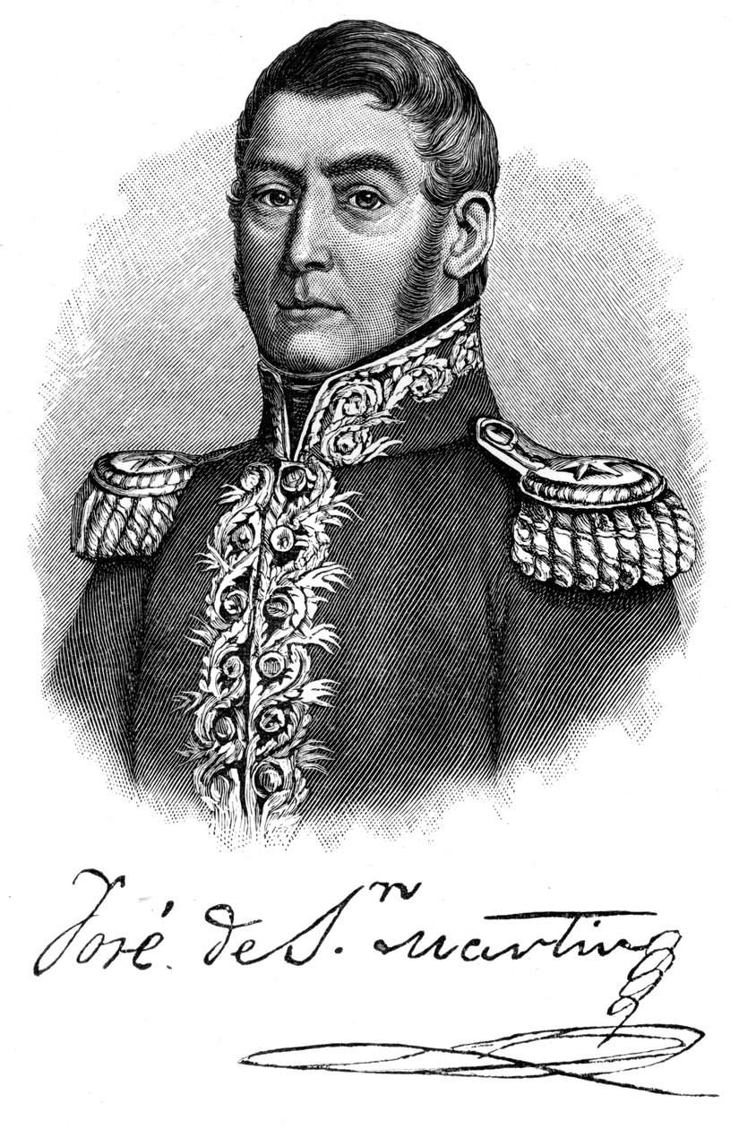 何塞·德·圣马丁（Jose de San Martin），19世纪阿根廷将军和独立领导人，1901年 作者 不明