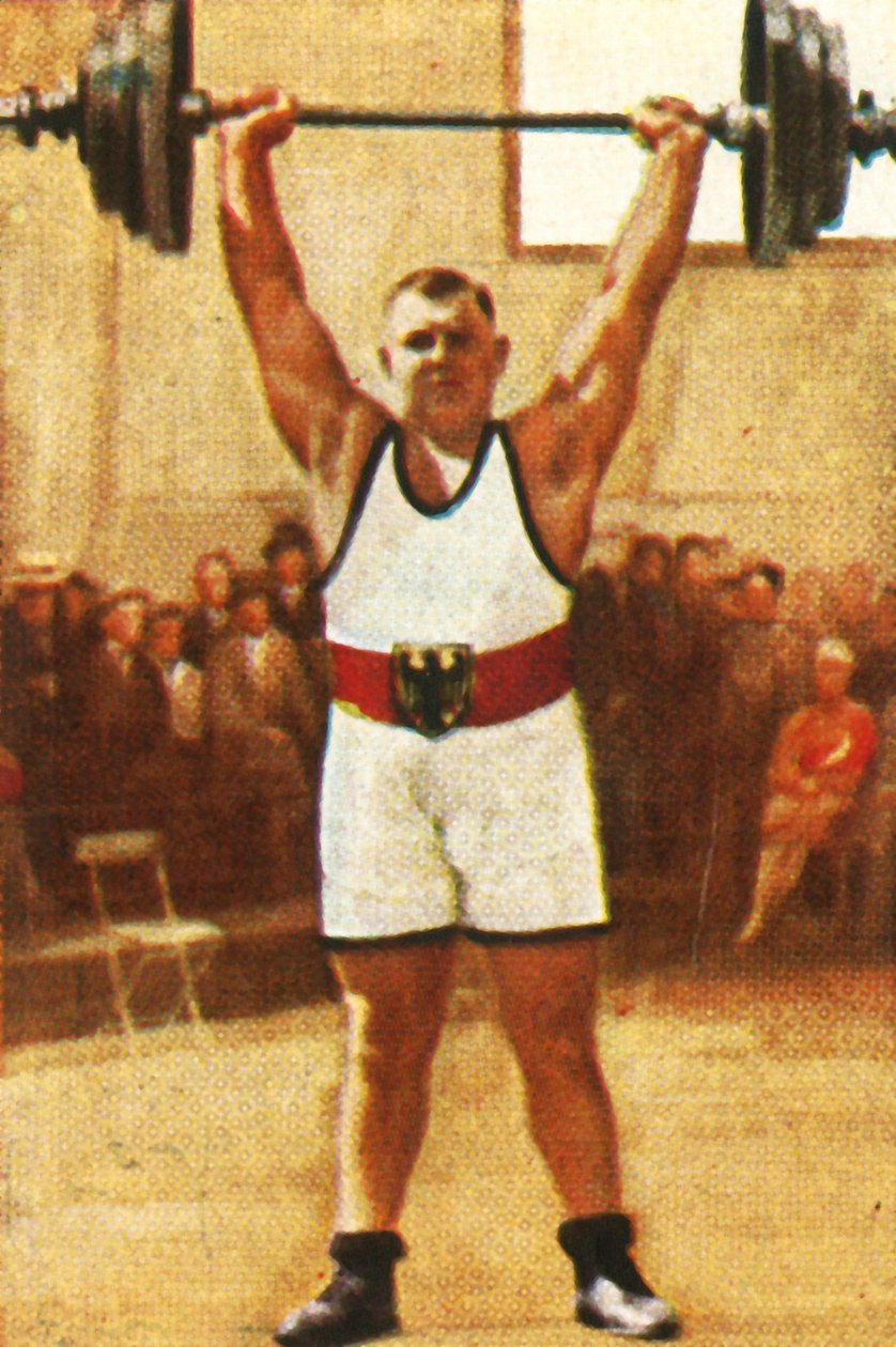 约瑟夫·斯特拉伯格（JosefStraßberger），德国举重冠军，1928年。 作者 不明