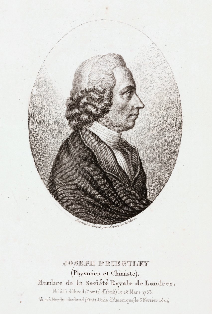 Joseph Priestley, English-American theologian and chemist, c 1780 作者 不明