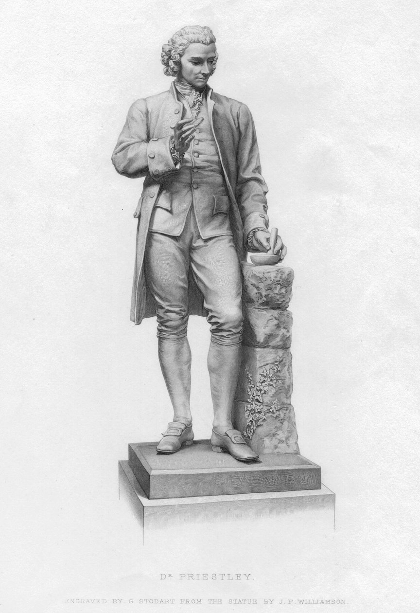 约瑟夫·普里斯特利（Joseph Priestley），英国化学家兼长老会部长，十九世纪 作者 不明