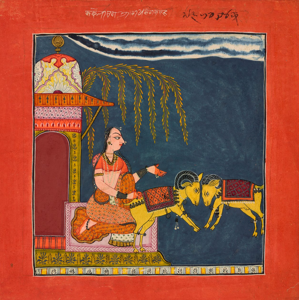 Kaccheli Ragini，来自Ragamala，约1710年。 作者 不明