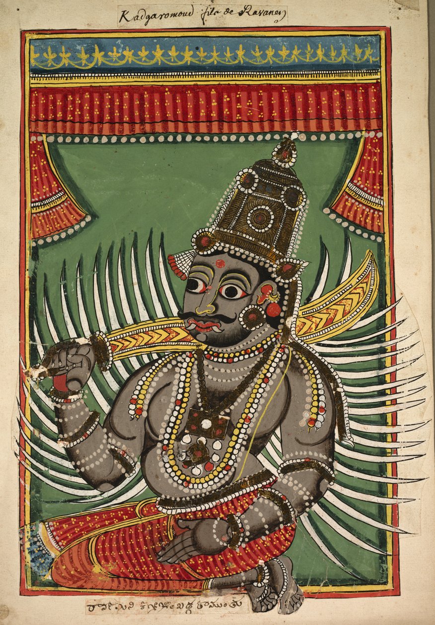 Ravana的Kadgaramon儿子，c。 1760。 作者 不明