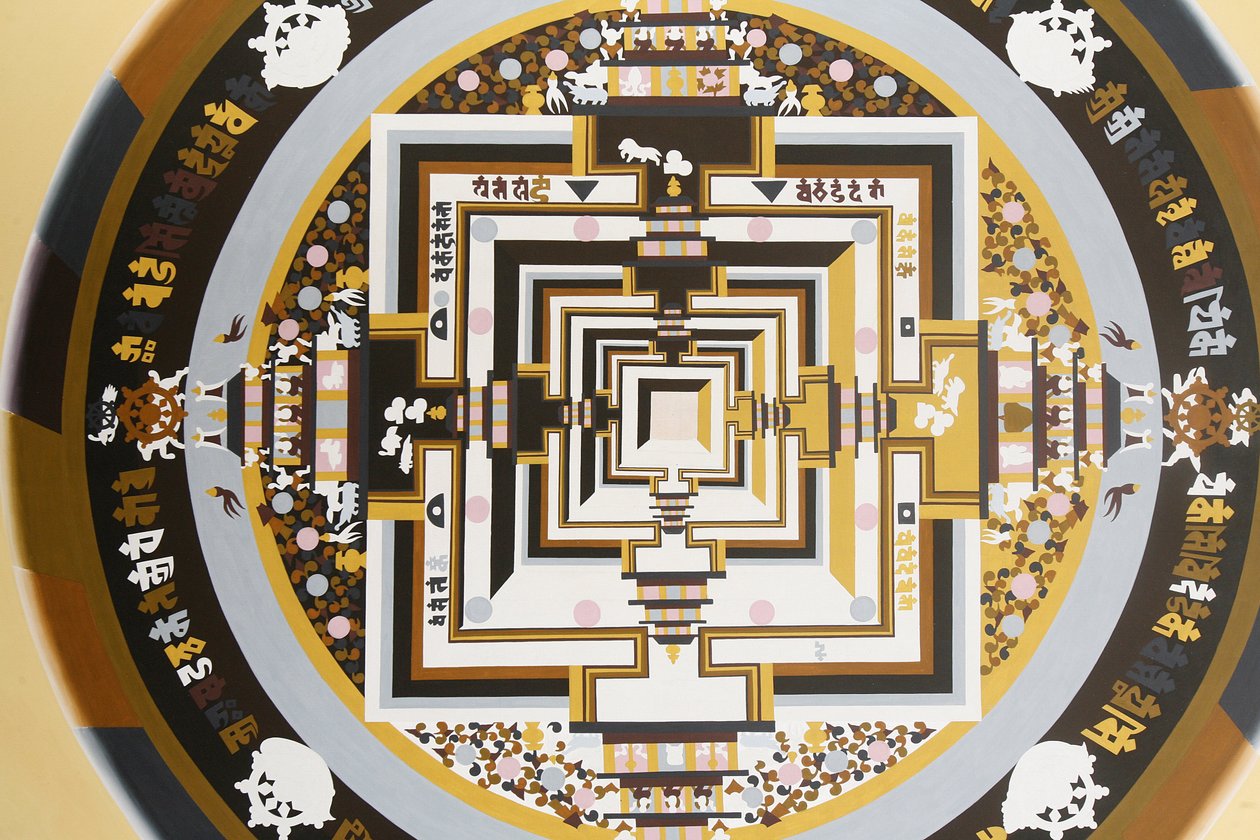Kalachakra，时间之轮。唐卡，尼泊尔巴克塔普尔 作者 不明