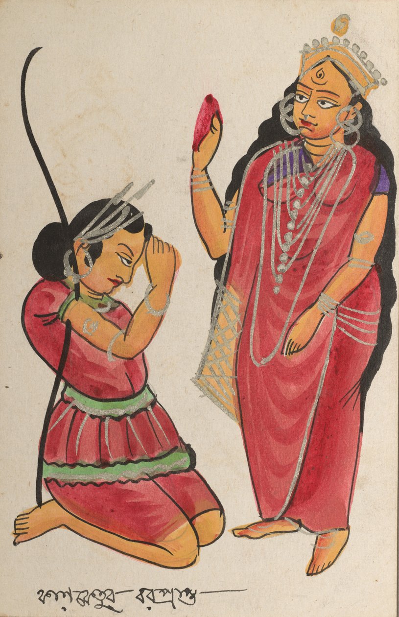 卡拉卡图（Kalaketu）在1800年代从女神昌迪（Chandi）那里获得了恩赐。 作者 不明