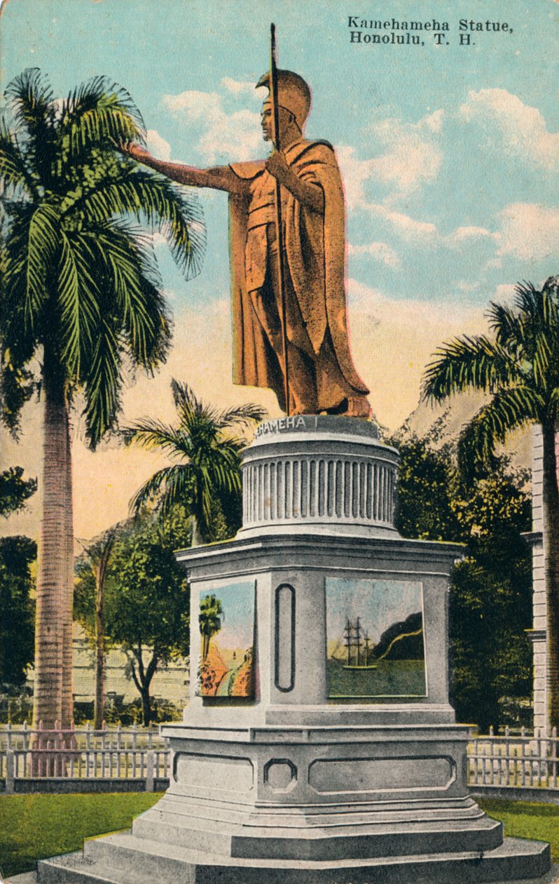 Kamehameha雕像，檀香山，夏威夷，c1920 作者 不明