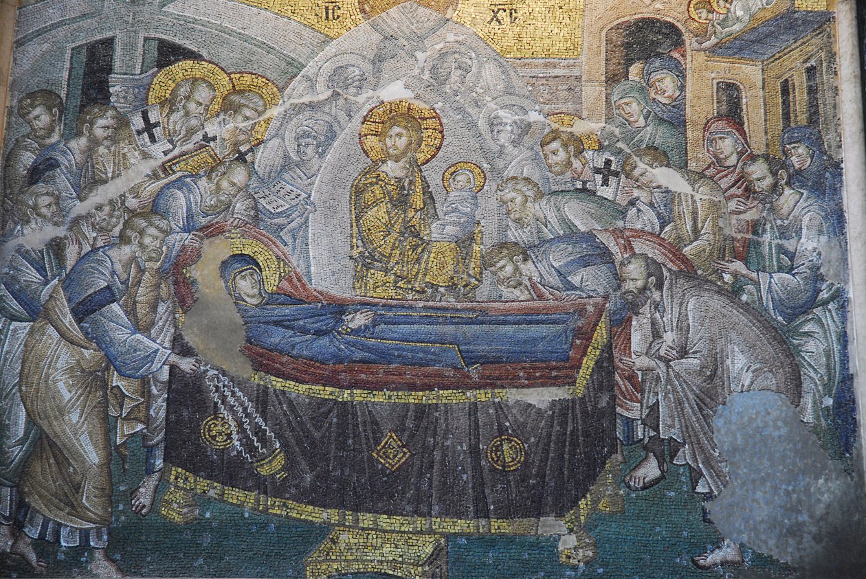 Kariye Camii（St Sauveur In Chora 教堂）壁画：Dormition（玛丽之死），伊斯坦布尔，土耳其 作者 不明