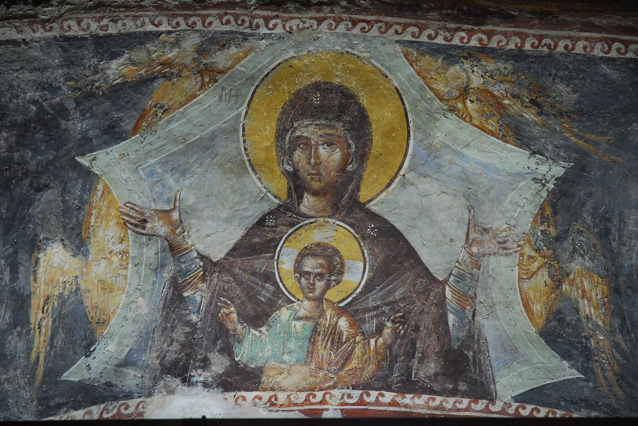 Kariye Camii (St Sauveur In Chora church) fresco : Virgin and child, Istanbul, Turquie 作者 不明