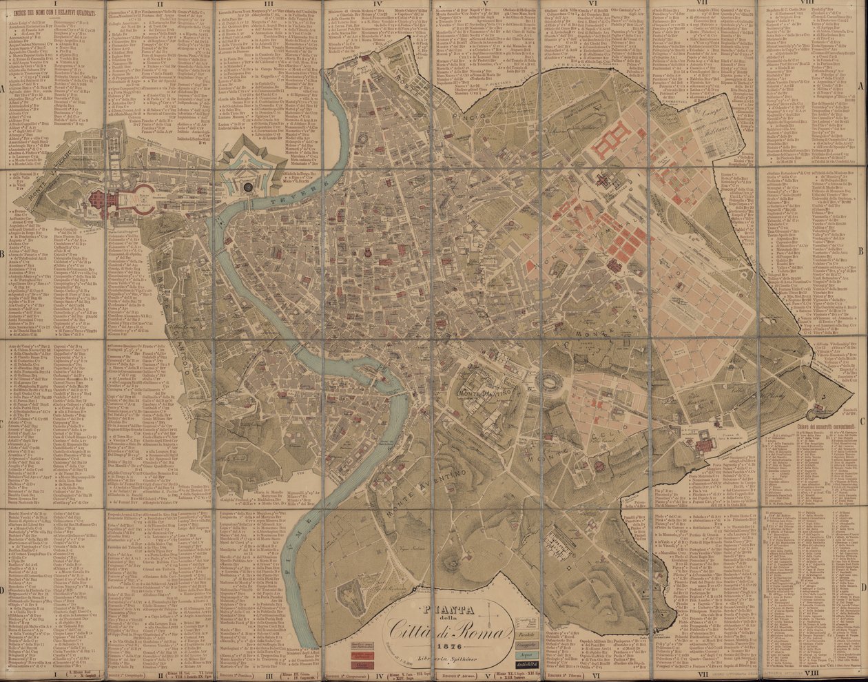 来自国家图书馆的地图收藏。该地图是在罗马发行的（1852年），显示罗马 作者 不明