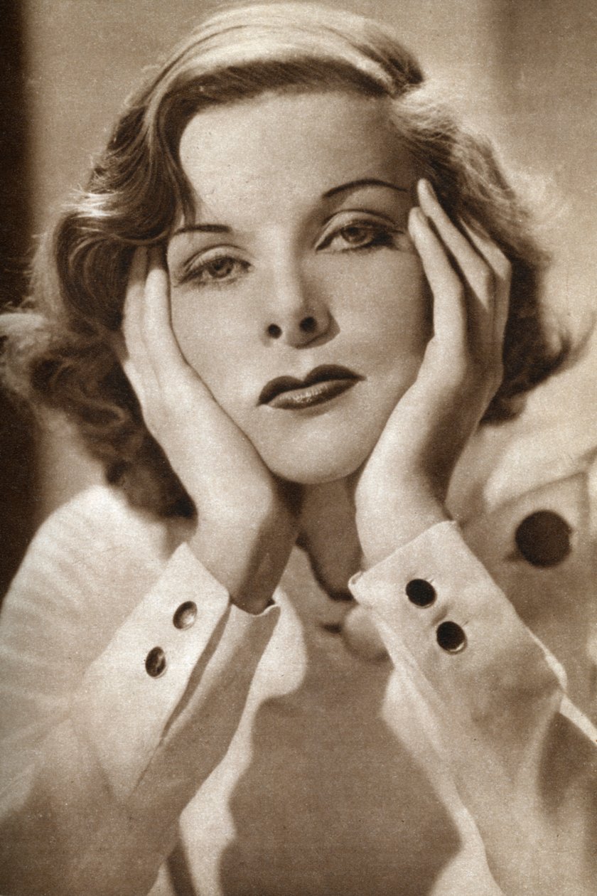 凯瑟琳·赫本（Katharine Hepburn），美国女演员，1933年 作者 不明