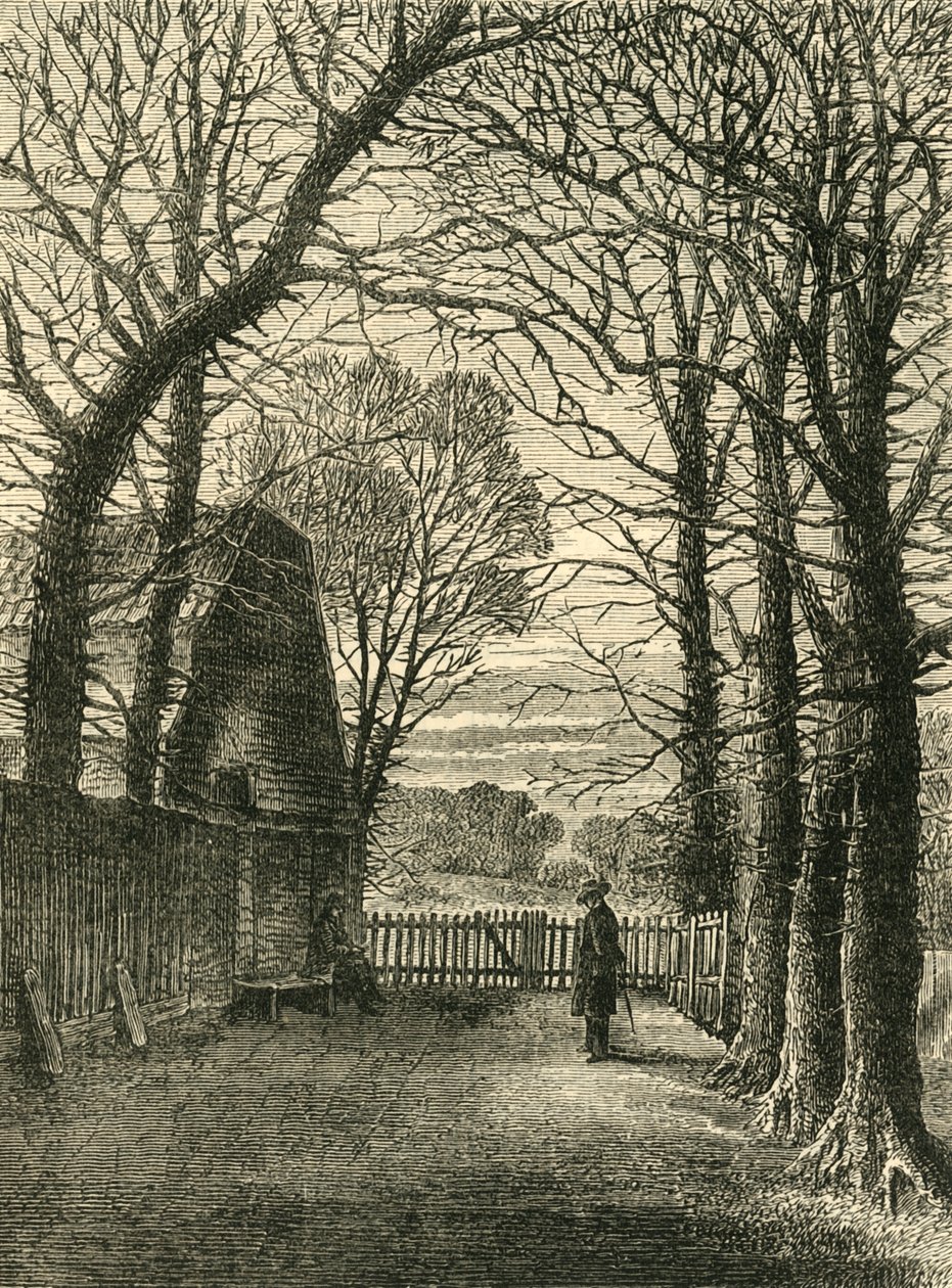 济慈剧院（Keats Seat），老井径（Old Well Walk），c1818，c1876。 作者 不明
