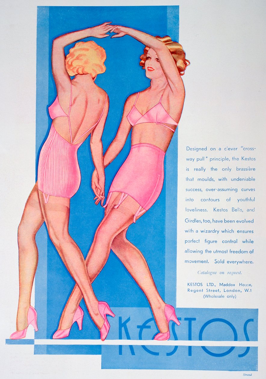 Kestos女用贴身内衣广告，1935年 作者 不明