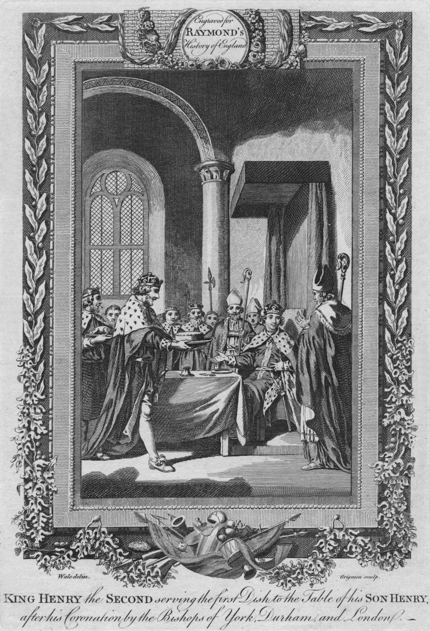 亨利二世国王为他的儿子餐桌上的第一道菜，c1787 作者 不明